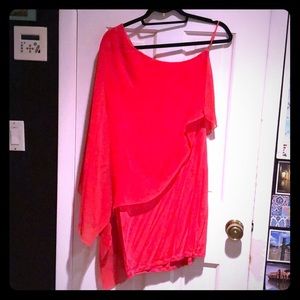 Zara Off the shoulder drape dress